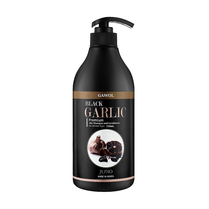 Шампунь-кондиціонер для волосся Juno Gawol Premium Black Garlic Hair Shampoo &amp; Conditioner з екстрактом чорного часника, 750 мл
